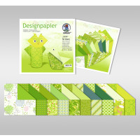 Designpapier Faltblätter "Jade" 100 g/qm 15 x 15 cm - 50 Blatt