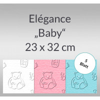 Elegance "Baby" 220 g/qm 23 x 32 cm - 5 Blatt