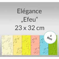 Elegance "Efeu" 220 g/qm 23 x 32 cm - 5 Blatt