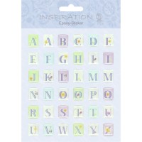 Epoxy Sticker "Buchstaben" türkis