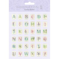 Epoxy Sticker "Buchstaben" Würfel