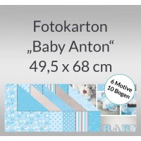 Fotokarton "Baby Anton" 49,5 x 68 cm - 10 Bogen sortiert