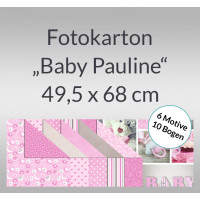 Fotokarton "Baby Pauline" 49,5 x 68 cm - 10 Bogen sortiert