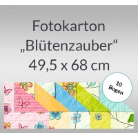 Fotokarton "Blütenzauber" 49,5 x 68 cm - 10 Bogen