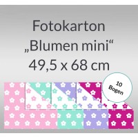 Fotokarton "Blumen mini" 49,5 x 68 cm - 10 Bogen