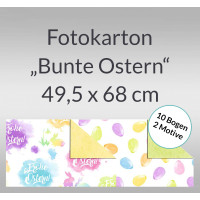 Fotokarton "Bunte Ostern" 49,5 x 68 cm - 10 Bogen sortiert