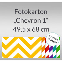 Fotokarton "Chevron 1" 49,5 x 68 cm - 10 Bogen sortiert