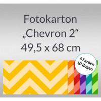 Fotokarton "Chevron 2" 49,5 x 68 cm - 10 Bogen sortiert