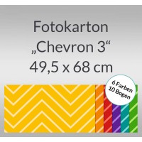 Fotokarton "Chevron 3" 49,5 x 68 cm - 10 Bogen sortiert