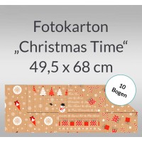 Fotokarton "Christmas Time" 49,5 x 68 cm - 10 Bogen