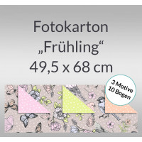 Fotokarton "Frühling" 49,5 x 68 cm - 10 Bogen sortiert