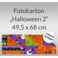 Fotokarton "Halloween 2" 49,5 x 68 cm - 10 Bogen sortiert
