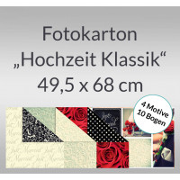 Fotokarton "Hochzeit Klassik" 49,5 x 68 cm - 10 Bogen sortiert