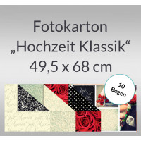 Fotokarton "Hochzeit Klassik" 49,5 x 68 cm - 10 Bogen