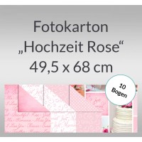 Fotokarton "Hochzeit Rose" 49,5 x 68 cm - 10 Bogen