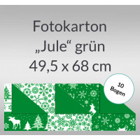 Fotokarton "Jule" grün 49,5 x 68 cm - 10 Bogen