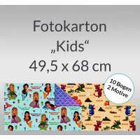 Fotokarton "Kids" 49,5 x 68 cm - 10 Bogen sortiert