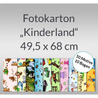 Fotokarton "Kinderland" 49,5 x 68 cm - 10 Bogen sortiert