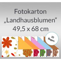 Fotokarton "Landhausblumen" 49,5 x 68 cm - 10 Bogen