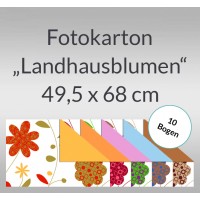 Fotokarton "Landhausblumen" 49,5 x 68 cm - 10 Bogen