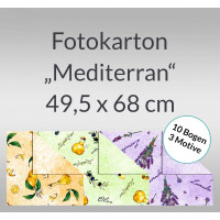 Fotokarton "Mediterran" 49,5 x 68 cm - 10 Bogen sortiert