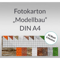 Fotokarton "Modellbau" DIN A4 - 9 Blatt sortiert
