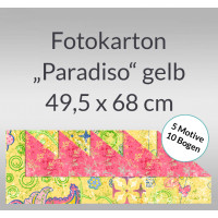 Fotokarton "Paradiso" gelb 49,5 x 68 cm - 10 Bogen sortiert