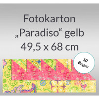 Fotokarton "Paradiso" gelb 49,5 x 68 cm - 10 Bogen