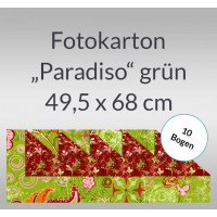 Fotokarton "Paradiso" grün 49,5 x 68 cm - 10 Bogen