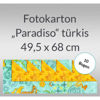 Fotokarton "Paradiso" türkis 49,5 x 68 cm - 10 Bogen
