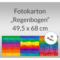 Fotokarton "Regenbogen" 49,5 x 68 cm - 10 Bogen
