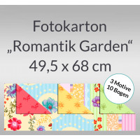 Fotokarton "Romantic Garden" 49,5 x 68 cm - 10 Bogen sortiert