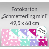 Fotokarton "Schmetterling mini" 49,5 x 68 cm - 10 Bogen sortiert