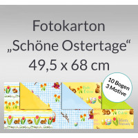Fotokarton "Schöne Ostertage" 49,5 x 68 cm - 10 Bogen sortiert
