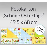 Fotokarton "Schöne Ostertage" 49,5 x 68 cm - 10 Bogen sortiert