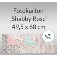 Fotokarton "Shabby Rose" 49,5 x 68 cm - 10 Bogen