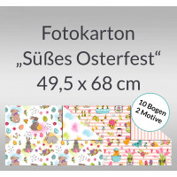 Fotokarton "Süßes Osterfest" 49,5 x 68 cm - 10 Bogen sortiert