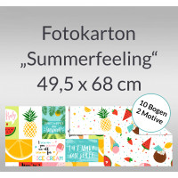 Fotokarton "Summerfeeling" 49,5 x 68 cm - 10 Bogen sortiert