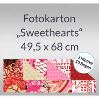 Fotokarton "Sweethearts" 49,5 x 68 cm - 10 Bogen sortiert