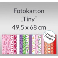 Fotokarton "Tiny" 49,5 x 68 cm - 12 Bogen sortiert