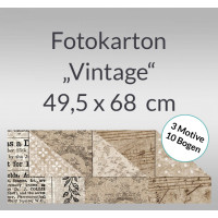 Fotokarton "Vintage" 49,5 x 68 cm - 10 Bogen sortiert