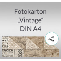 Fotokarton "Vintage" DIN A4 - 10 Blatt