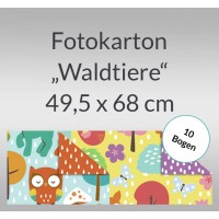 Fotokarton "Waldtiere" 49,5 x 68 cm - 10 Bogen