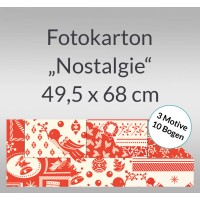 Fotokarton Weihnachten "Nostalgie" 49,5 x 68,0 cm - 10 Bogen sortiert