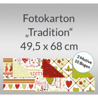 Fotokarton Weihnachten "Tradition" 49,5 x 68,0 cm - 10 Bogen sortiert