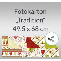 Fotokarton Weihnachten "Tradition" 49,5 x 68,0 cm - 10 Bogen