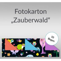 Fotokarton "Zauberwald" 49,5 x 68 cm - 10 Bogen sortiert