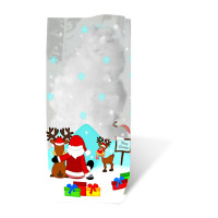 Geschenk-Bodenbeutel "Weihnachtsmann" 14,5 x 23,5 cm - 10 Stück
