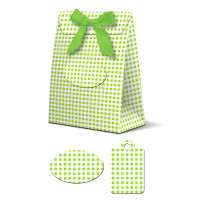 Geschenkbox "Celina" Karo grün