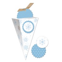 Geschenkbox "Chiara" Classic Christmas blau/braun